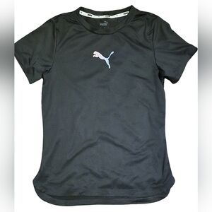Puma Black Short Sleeve T-Shirt with Iconic Logo